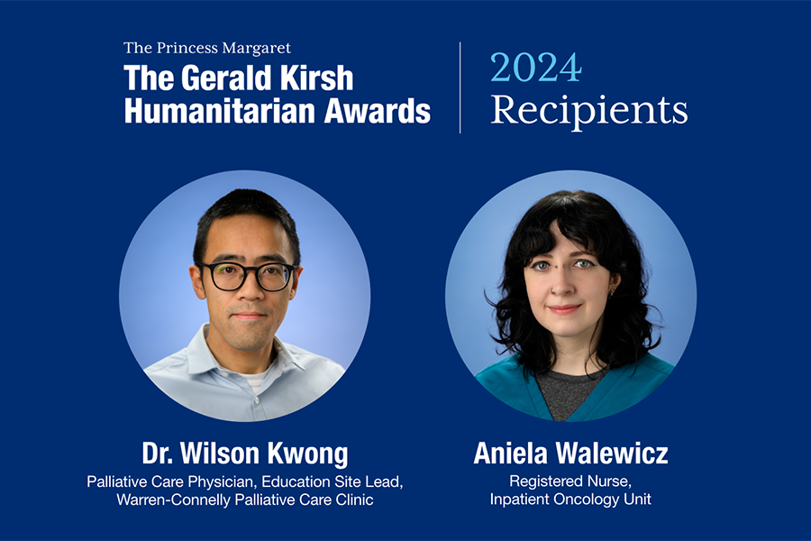  2024 Gerald Kirsh Humanitarian Awards recipients — Dr. Wilson Kwong and Aniela Walewicz