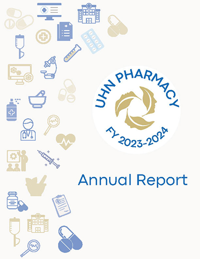 UHN Pharmacy Annual Report cover